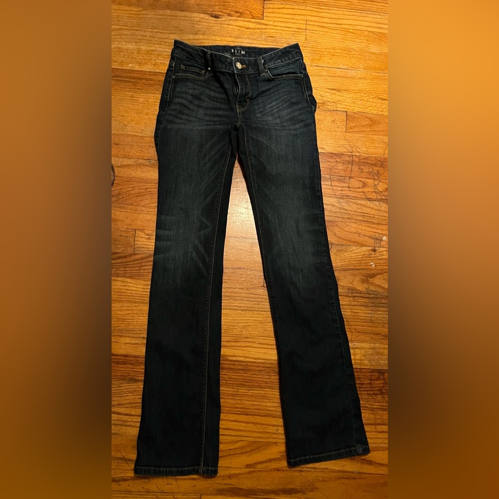 White Black slim boot size 0 jeans
